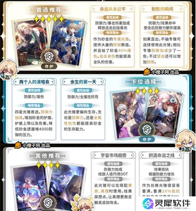 崩坏星穹铁道砂金光锥用哪个好 崩坏星穹铁道砂金光锥推荐