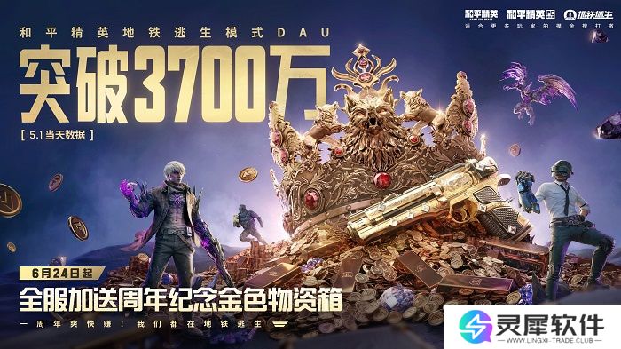 《和平精英》“地铁逃生”日活破3700万,领跑摸金搜打撤